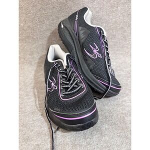 Gdefy Corrective Fit Shoes Women 9.5 Black Purple Walking Sneakers Athletic